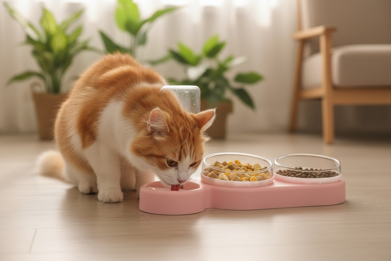 Lifestyle Pet Feeding Station with Cat